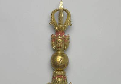 图片[3]-Gilt iron Vajrakilaya dagger, made in Tibet, Qing dynasty (1644-1911)-China Archive